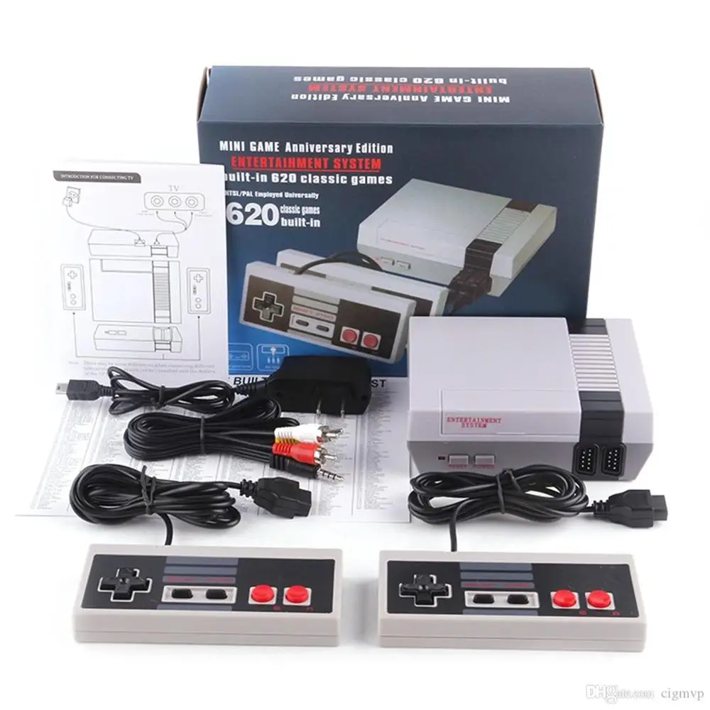 Мини NES AV выход ТВ ручной ретро классическая игровая консоль встроенный 620 игр для