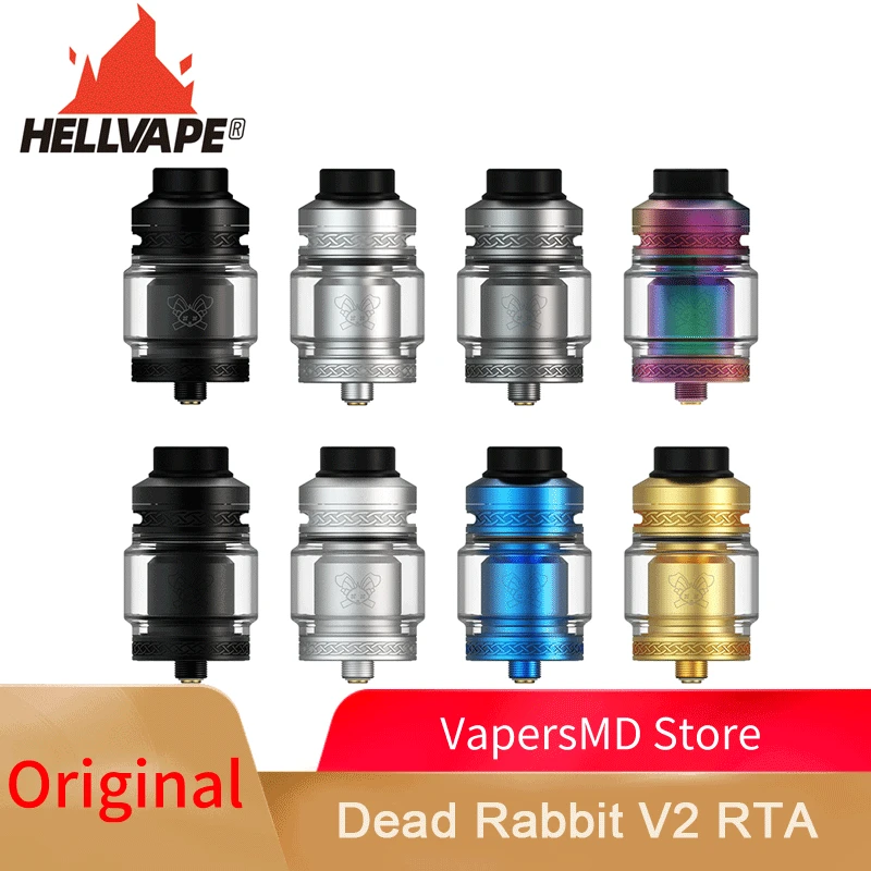 Оригинальный атомайзер Hellvape Dead Rabbit V2 RTA емкость 5 мл 7 одна или двойная катушка