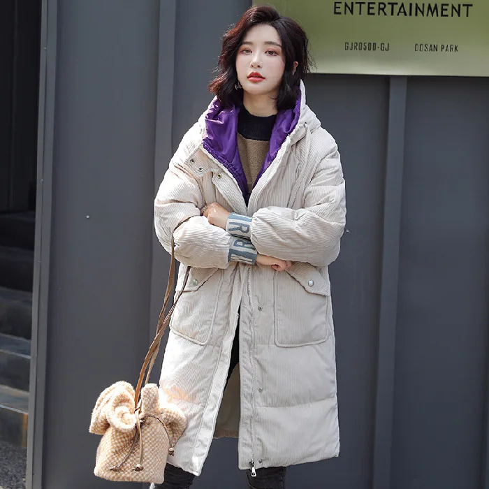 

2019 Velvet Autumn And Winter Down Jacket Women's Korean-style Loose-Fit Students Cotton-padded Clothes Fashion Coat Online Cele