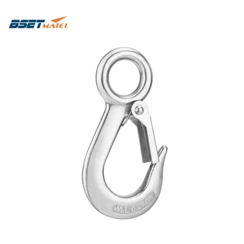 

BSET MATEL 0.2T 304 Stainless Steel Round Eye Lifting Snap Hook cargo snap hook crane hook marine rigging hardware accessories