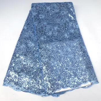 

FolaSade Shining African Lace Fabric 2019 High Quality Lace Fabric French Sequins Mesh Lace Fabric For Evening Dress Wo401