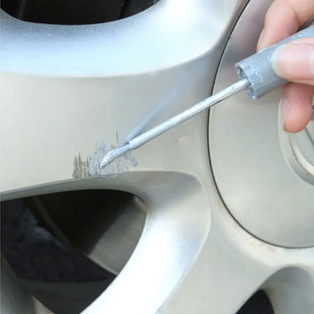 Caneta Retoque Roda Ford - Reparo Arranhões Prata Cristal