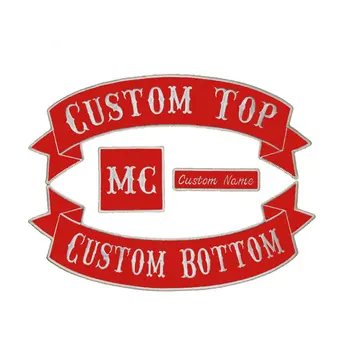 

Custom Embroidered Motorcycle Biker Patches, Personalized Embroidery Rocker Patch Name Patch Iron-on Vest Jacket
