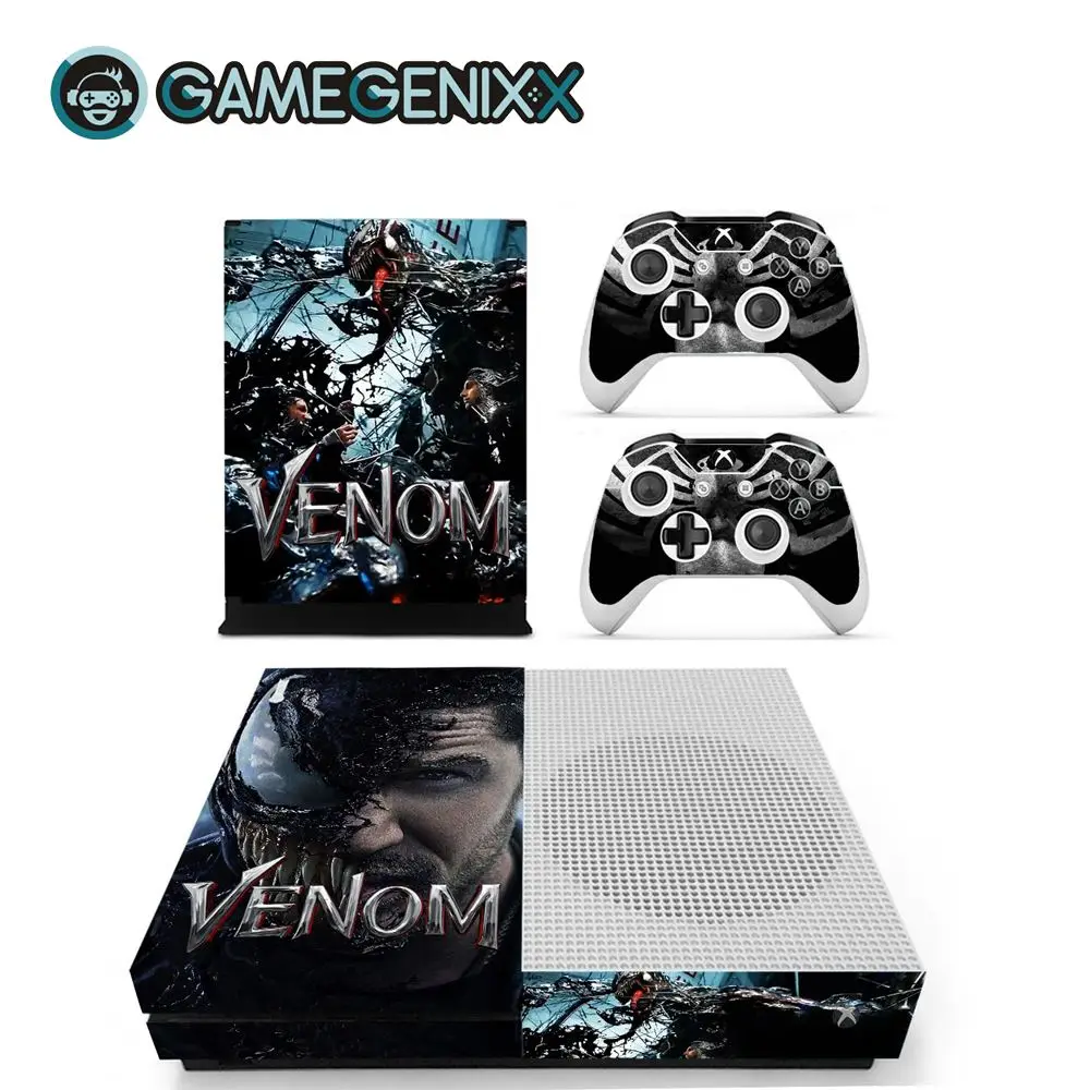 Защитная Наклейка на кожу GAMEGENIXX для Xbox One Slim Console и 2 контроллера-Venom - Цвет: Venom