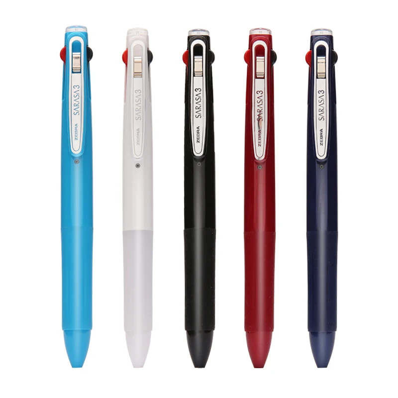 ZEBRA SARASA Gel Pen J3J2 Three Color 0.5mm Multi-function School Pen Black/Blue/Red Ink Refill Replaceable Stationery 1PCS
