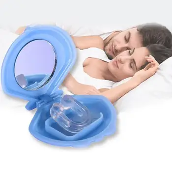 

1piece Silicon With Shell Sleeping Aid Equipment Anti Snore Ceasing Stopper Case Anti-Snoring Free Nose Clip Health Care