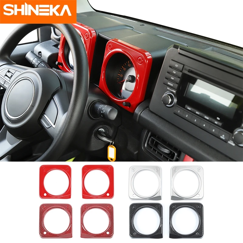 

SHINEKA Interior Accessories for Suzuki Jimny JB74 ABS Car Dashboard Decoration Frame Cover Stickes for Suzuki Jimny 2019 2020