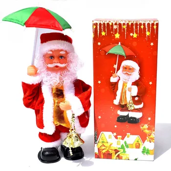

Electrical Santa Claus Musical Little Doll Dancing Umbrella Christmas Decorations The Best Present For Kids Jouets électriques#2