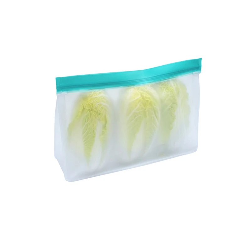 PEVA Leakproof Food Storage Bag Reusable Freezer Bag Top Fruits Lunch Box Kitchen Ziplock Organizer BPA-Free