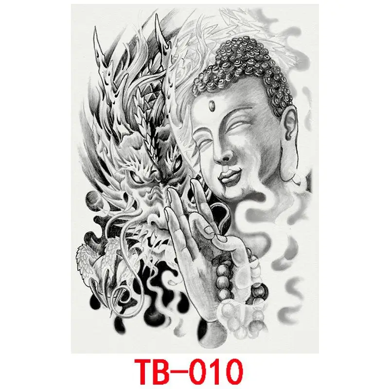 TB010 XY Fancy Cool Men Women Large Full Back Tattoo Stickers Waterproof Temporary Flash Tattoos - Цвет: TB010