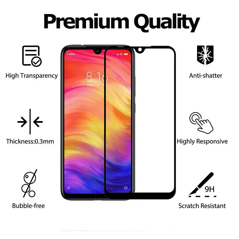Передняя+ задняя стекло Xiaomi Redmi Note 7 Pro закаленное стекло на Redmi 7A защитное стекло Redmi-Note-7 стекло ксиоми редми 7a редми 7 a защитная пленка редми ноут 7 про стекло редми нот 7 стекло Redmi Note 7 glass