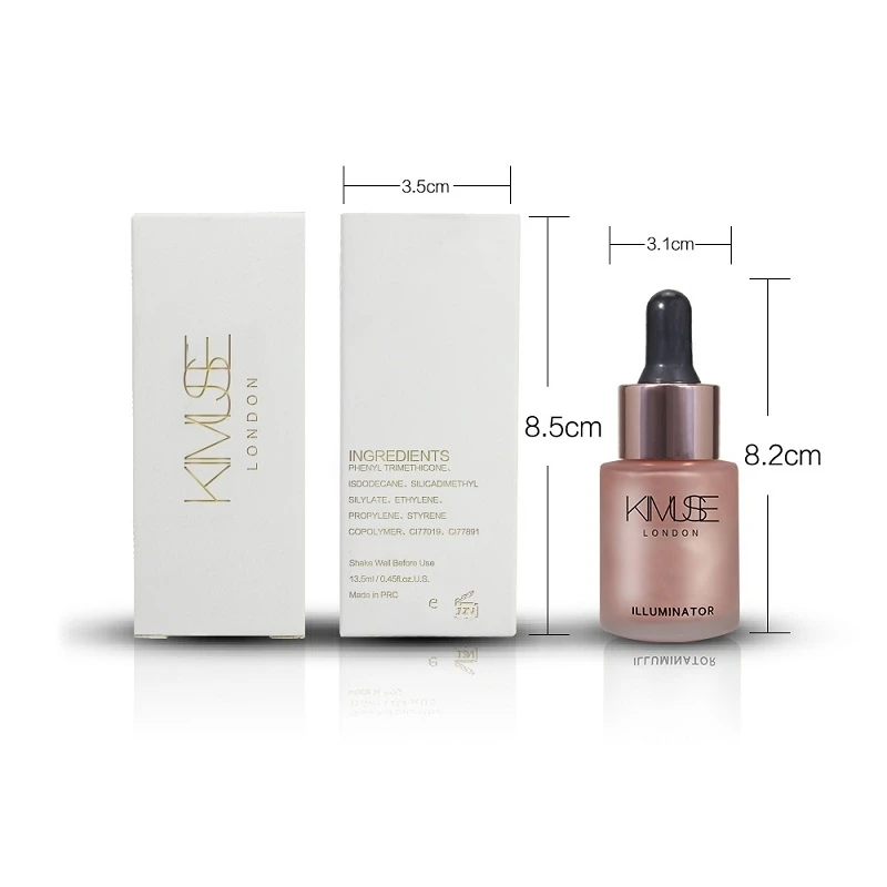 Блеск для лица жидкий хайлайтер Make Up хайлайтер тональный крем для лица красота светящаяся ультраконцентрированная жидкость