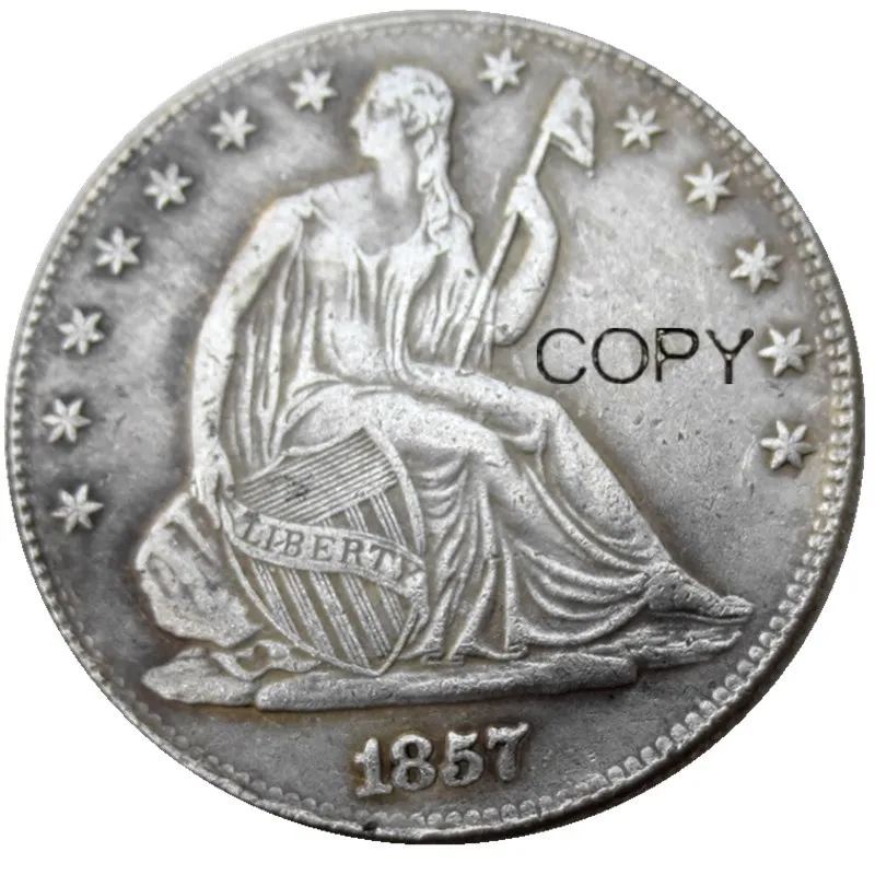 США 1856-1864S свобода сидя половина доллара посеребренные копировальные монеты | Дом