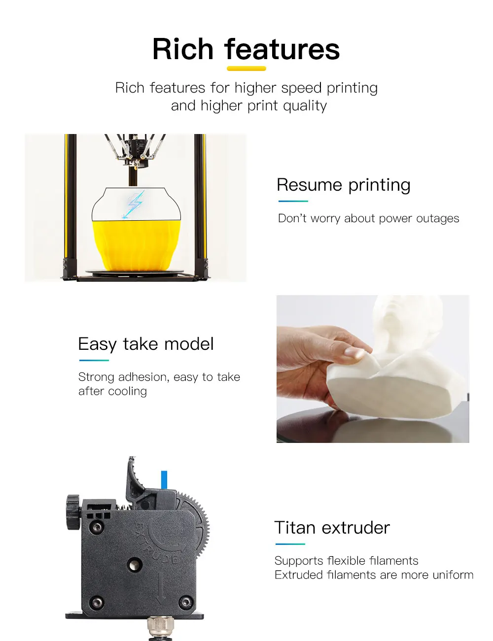 3d принтер обновленная Flsun Q5 предварительная сборка сенсорный экран Titan 32 бита плата Delta Kossel 3D печать
