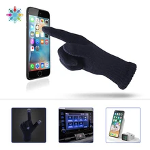 

Winter Knitted Gloves Touch Screen High-quality Gloves Thick Warm Wool Cashmere Solid Color Warm Plus Cashmere Student Gloves