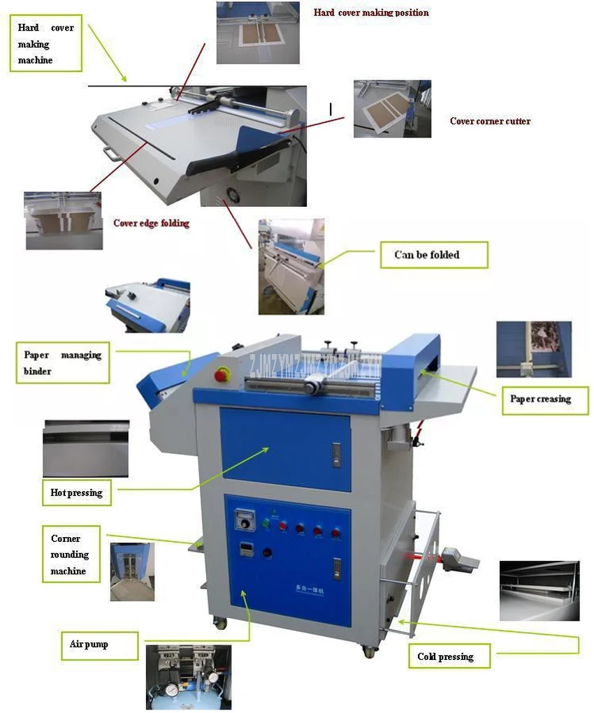 9 в 1 Многофункциональный альбом меню делая машину биговки обрезки горячего/холодного прессования угол округления связывания машина LHY-A