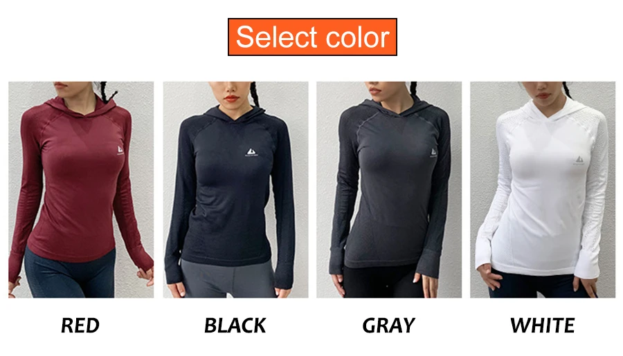 capuz exercício esporte camisa das mulheres magro