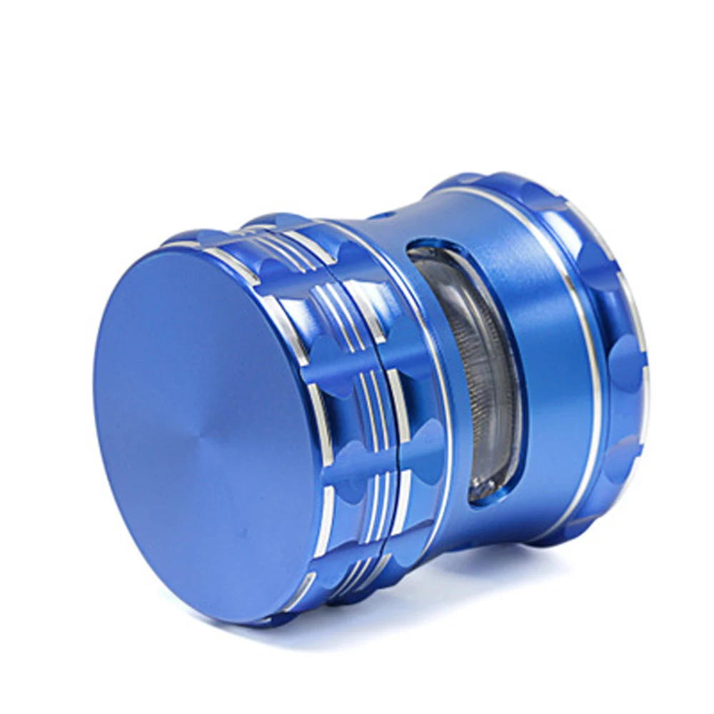 Aluminium Grind Smoking Grinders Tobacco Grinder 63mm Cigarette Crush Cigarette Rolling Machine Perspective Window Smoking Acces