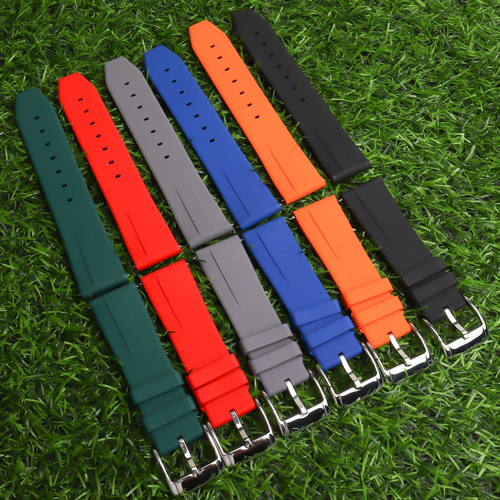 Fluororubber Watchband18 20Mm 22Mm Cinturino In Gomma Siliconica Per Omega Seiko Longines Rolex Orologi Cinturino Cinturino Sportivo Di Marca