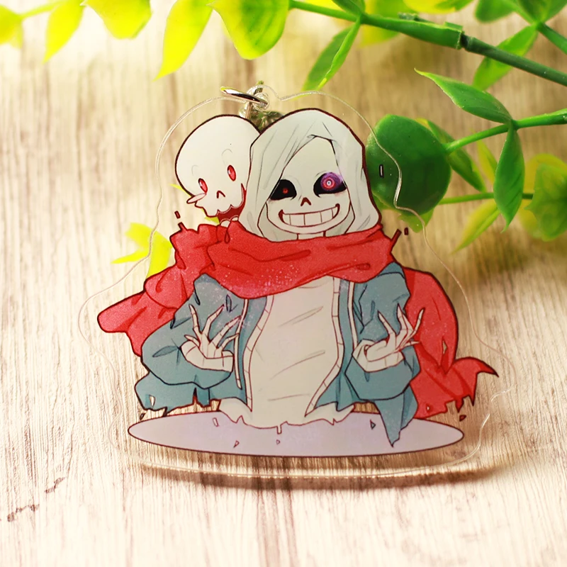 Undertale Sans Flowey Papyrus Asriel Porte-clés Cosplay Accessoires Jeu Porte-clés Pendentif Dessin Animé Badge Cadeaux De Noël