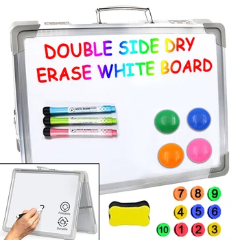 

Double Sides Magnetic Whiteboard For School Home Office Foldable Magnetic Writing Board for Kids Drawing Supplies 12"x 16"