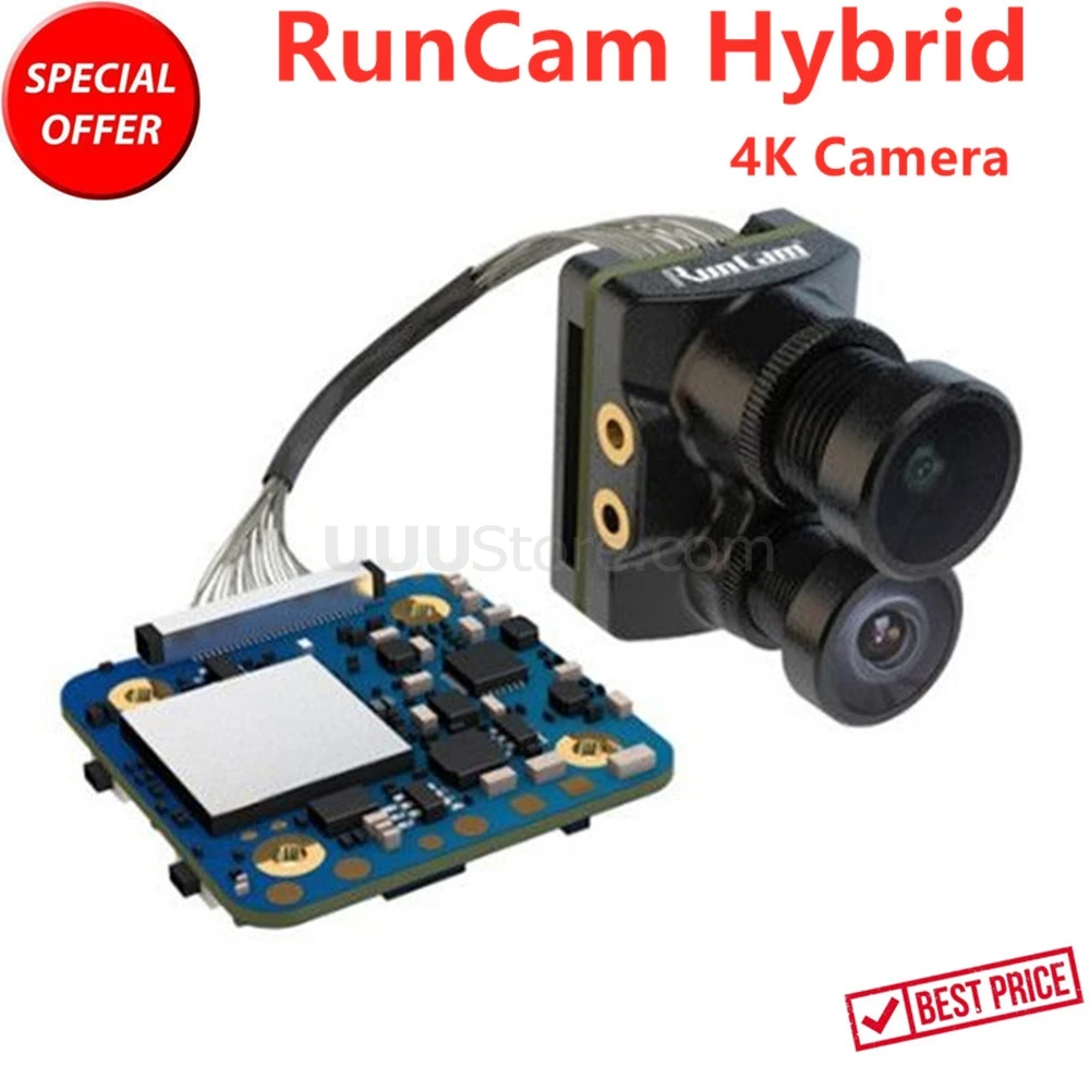 Новинка RunCam Hybrid 4K 30fps FOV 145 градусов HD Запись DVR двойной объектив камера Низкая задержка одноплатная для RC гоночный Дрон