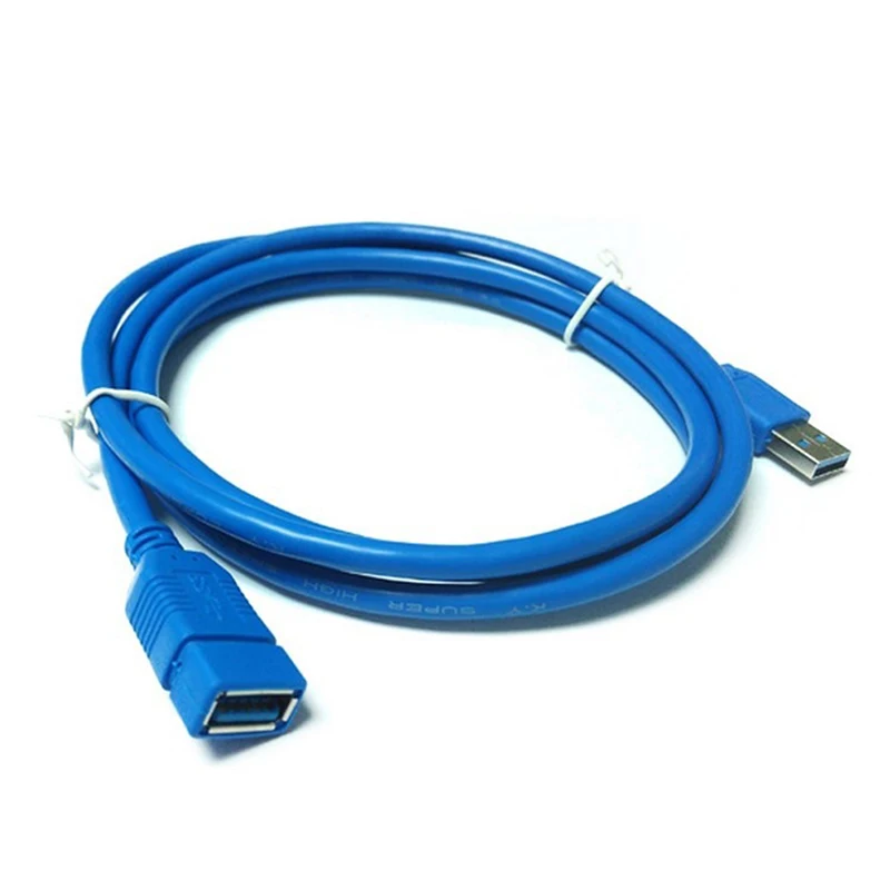 10Ft 1M 1.5M 3M USB 3.0 A Male TO Female Extension Cable Super Speed Blue Color Cord | Компьютеры и офис