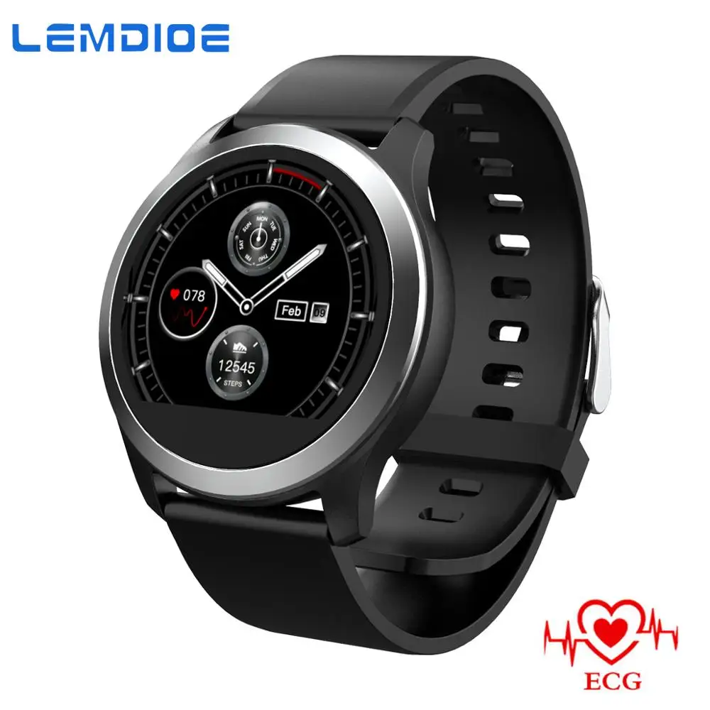 LEMDIOE ЭКГ + PPG умные часы для мужчин Смарт водонепроницаемый IP67 датчик сердечного