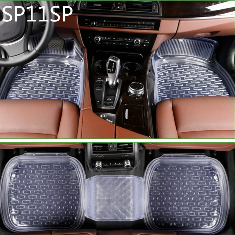 

SP11SP universal 64*47cm non-slip car floor mats car mats car floor mat Transparent black 5pcs/set free shipping