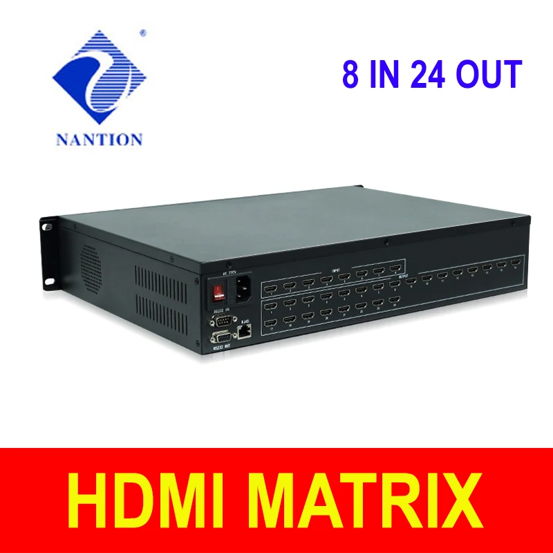 HDMI 호환 매트릭스, 모든 디지털 3D 매트릭스 스위처, 8 채널, 2k, 4k, 8X24, 8 in24 출력