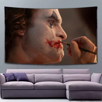 

Movie HD Joker Tapestry Clown Printing Tapestrying Rectangular Home Decor Wall Hanging Background Cloth Wall Painting