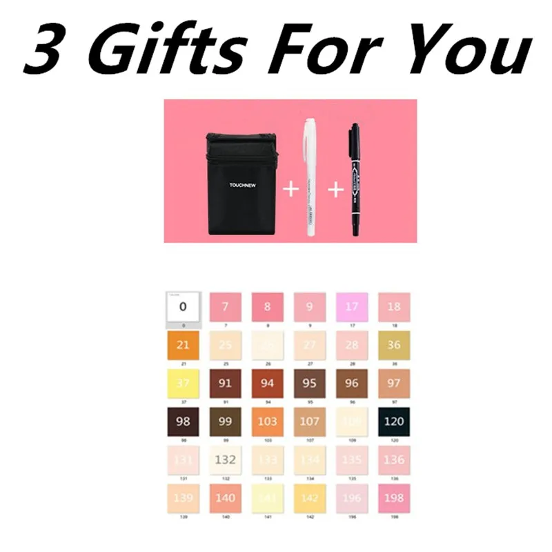 Marker Pens Color Marker Pens 36 Colors Skin Tones Set Art Markers Pen Dual Headed Alcohol Based