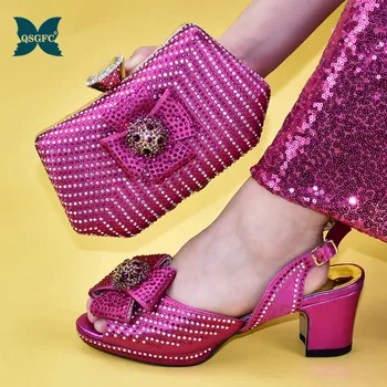 

Italian design shoes and bags to match with wedding party shoes for Nigeria bag and shoes set