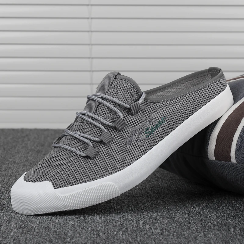 

Summer Shoes Men Sandals Slip On Beach Slippers Men Sneakers Fashion Mules Shoes Men Canvas breathable Sandalias Zapatos Hombre