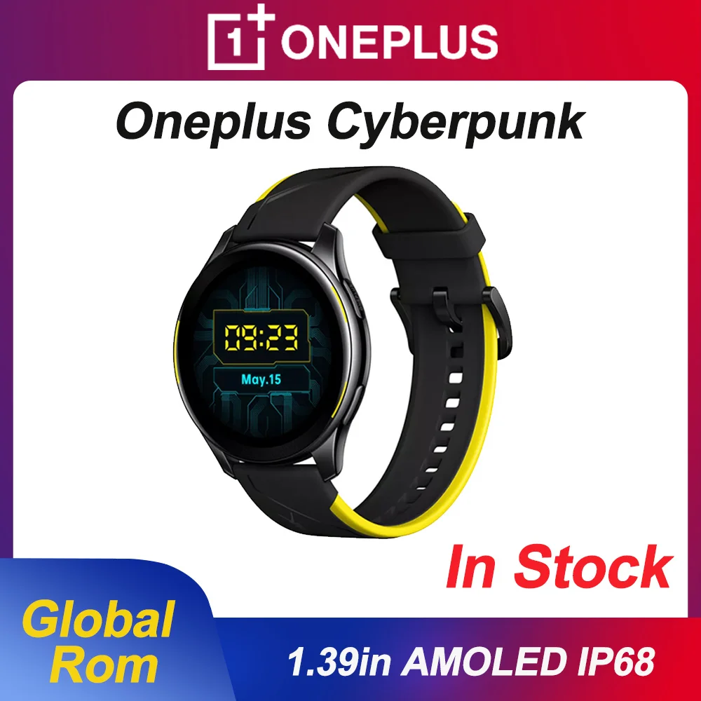 Часы OnePlus с глобальной прошивкой Cyberpunk ограниченный выпуск Смарт-часы 1 39-дюймовые