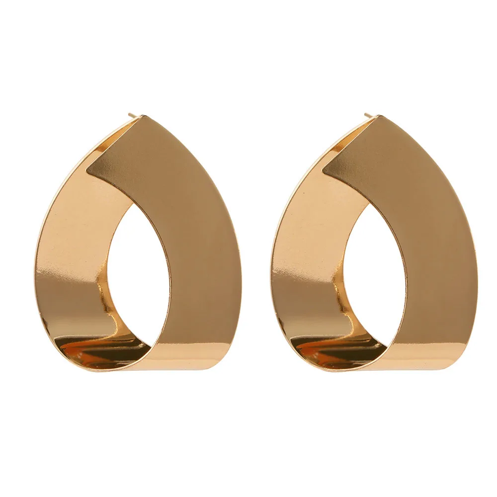 E5617 Trendy Irregular Sequins Metal Geometric Earrings for Women Gold&Silver Simple Punk  Earrings Modern Art Jewelry