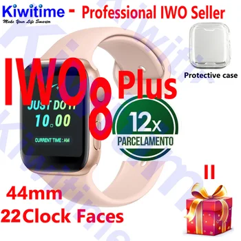 

KIWITIME IWO 8 PLUS 44mm Watch 5 22 Watch Face Heart Rate Smart Watch case for apple iPhone Android phone NOT apple watch