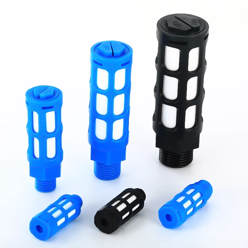 Воздушный глушитель пластиковый выхлопной трубы пневматический 1/8 1/4 3/8 1/2