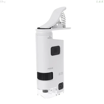 

80-120X Microscope With Phone Clip LED Lamp Magnifier Loup Textile Microscopes