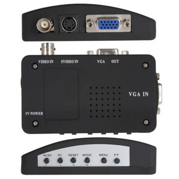 CC tv камера BNC S-Video VGA к VGA конвертер коробка ПК к ТВ VGA вход к VGA выход ноутбук монитор конвертер адаптер для