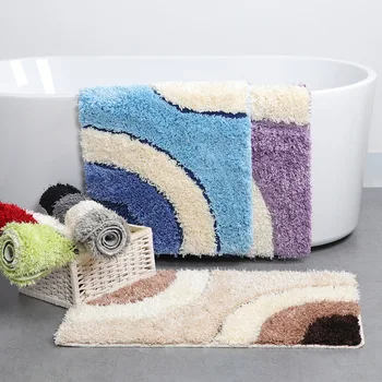 

Cute Pattern High Water Absorbent Bathroom Carpet Bath Mat Multi Sizes Bathroom Mat Rug Anti-Slip Toilt Balcony Bath Rug Pad