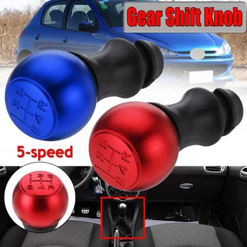 

New For Peugeot Gearshift Knob Blue / Red 5 Speed Car Gear Shift Knob For Peugeot 106 206 207 307 308 406 408 Aluminum Alloy