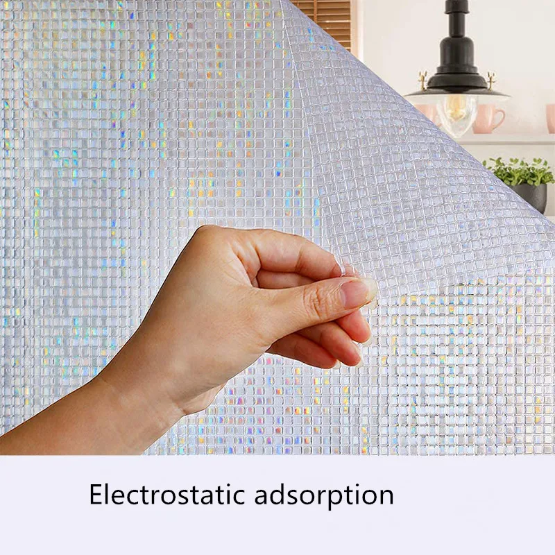 Mosaic electrostatic frosted glass film anti-exhaust partition bathroom bedroom sliding door window privacy electrostatic film