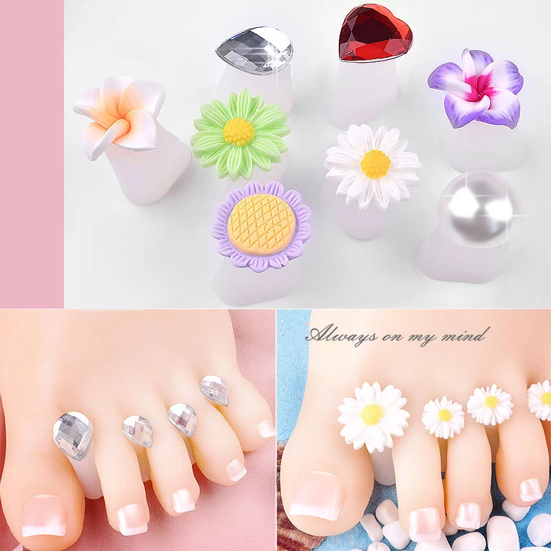 

8pcs/Set Silicone Toe Separator for Pedicure 2021 Separateur Orteil Tools for Nail Design Fashion Heart Teenspreider Accessories