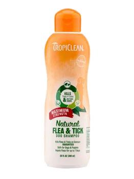 

TROPICLEAN TROPICLEAN MAXIMUM STRENGTH SHAMPOO FLEA & TICK shampoo for dogs against fleas and ticks Maximum Protection
