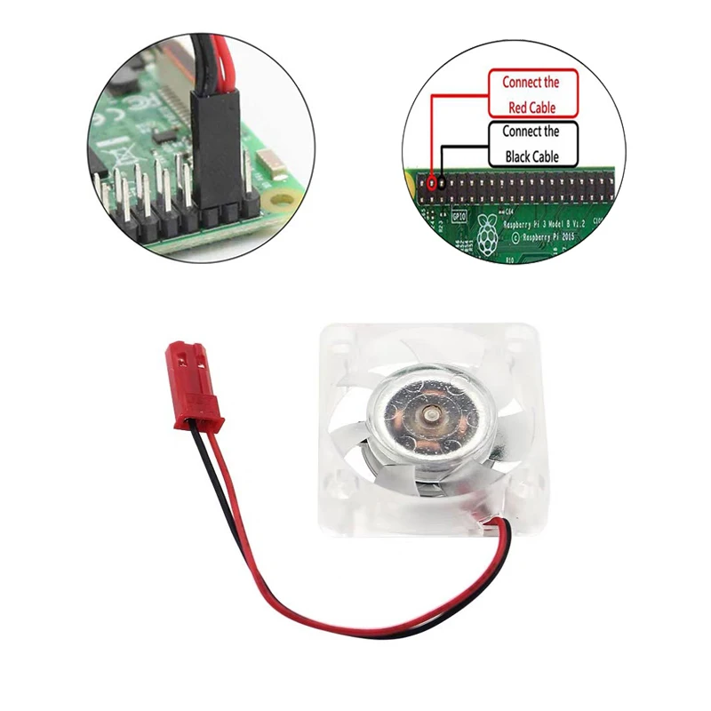 Raspberry Pi охлаждающий вентилятор с светодиодный подсветкой для рассеивания тепла 4