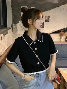 

B043-2020 summer new Korean short bottoming shirt net red slim slimming solid color short-sleeved T-shirt female
