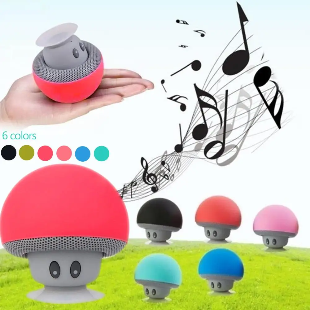 

Mini Wireless Waterproof Speaker Fashionable Cartoon Mushroom Hairstyle Bluetooth 2.1 + EDR Wireless Speakers For Christmas Gift