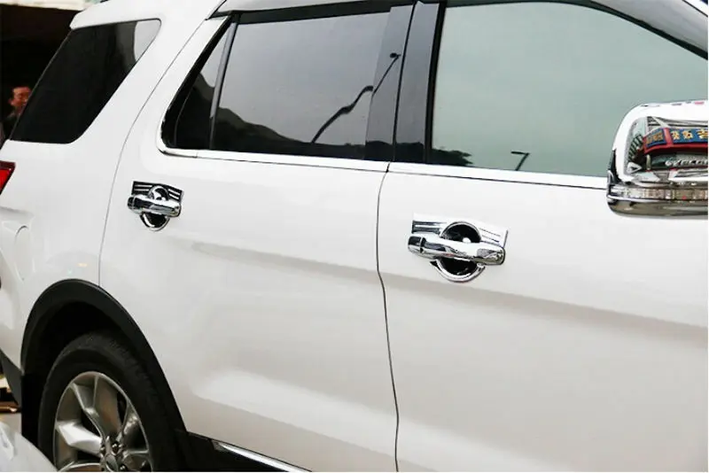 Car modification Car accessories ABS Chrome Side Door Handle Bowl Cover Trim 4pcs for Ford Explorer 2011