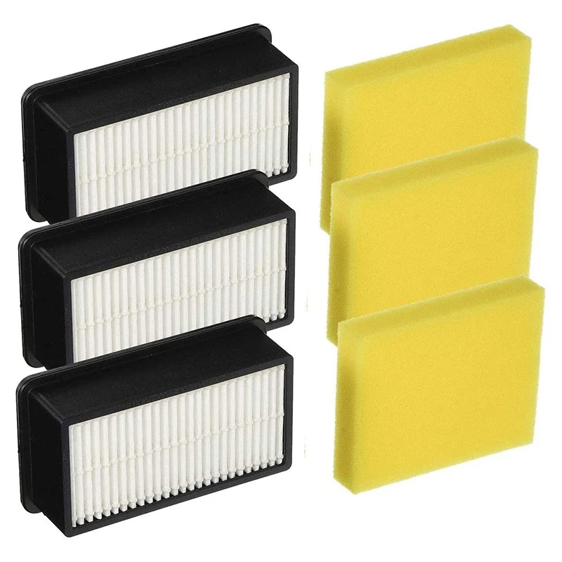 

3 Pack 1008 Replacement Filter Kit for Bissell Clean View Upright Vacuums 9595A, 1819, 1822, 1825, 1831, 1330, 1332. 3 Pre-Motor